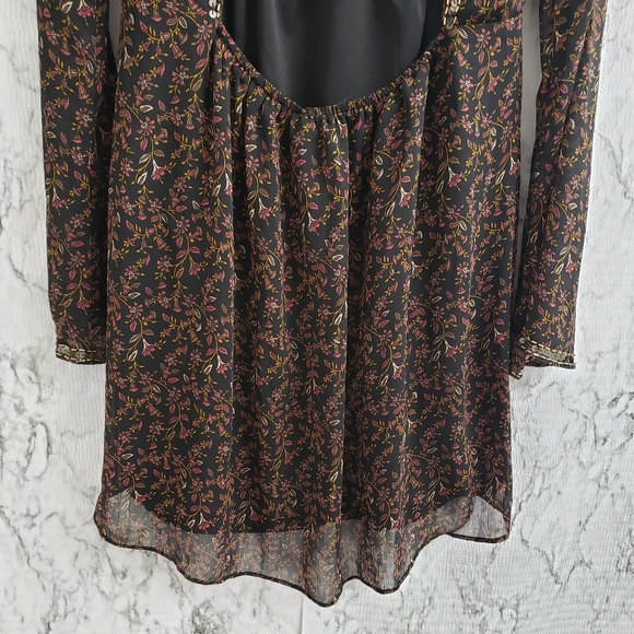 💕 Forever 21 Long Sleeves Boho Dress Size Small - Picture 12 of 15
